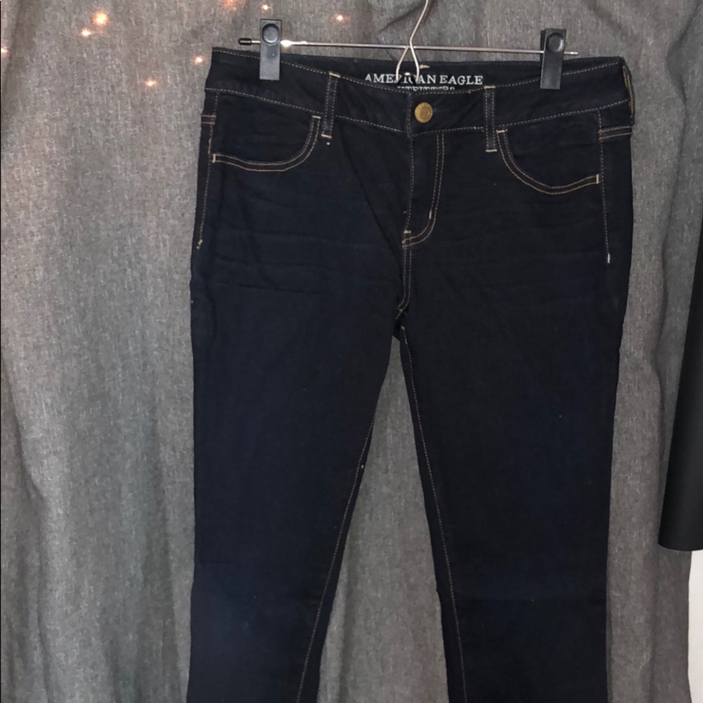 Dark blue jeans
